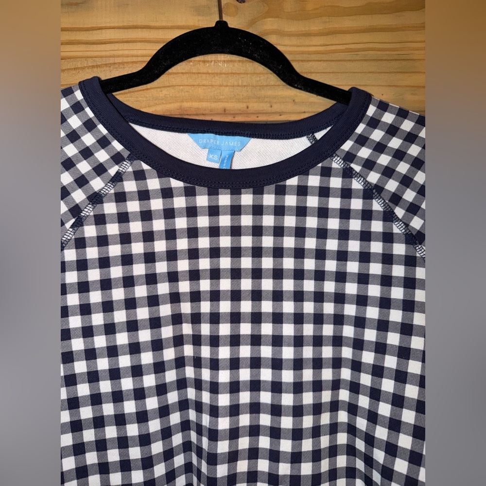 Draper James Navy Checkered pullover - Picture 4 of 5